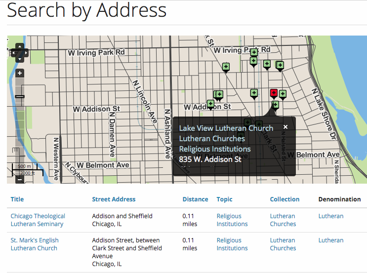 Screenshot: Website Development - Chicago Ancestors - Online Historical Resource Mapping